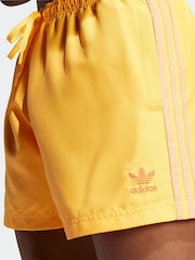 adidas Yellow Adicolor 3-Stripes 5-Inch Swim Shorts - Image 4 of 5