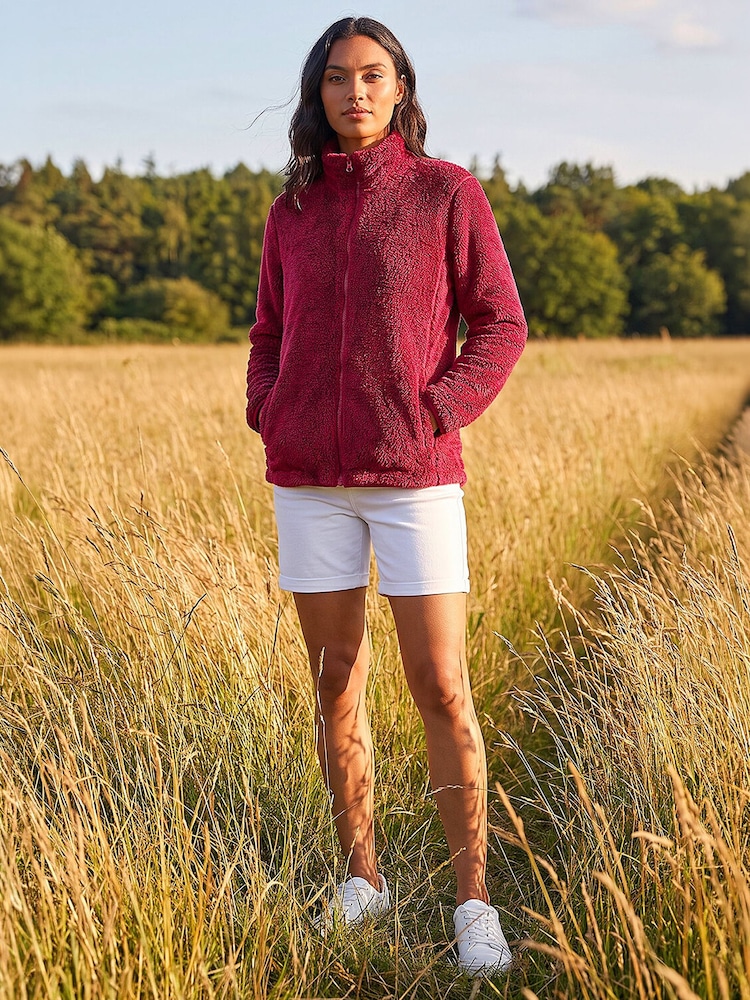 Roman Red Sherpa Fleece Jacket - Image 2 of 4 Roman Red Sherpa Fleece Jacket - Image 2 of 4
