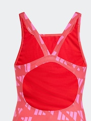 adidas Red Logo Graphic V-Back Swimsuit - Image 3 of 5