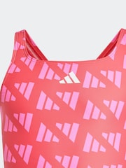 adidas Red Logo Graphic V-Back Swimsuit - Image 5 of 5