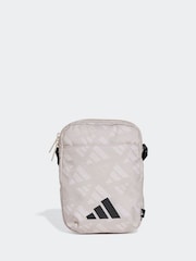 adidas תיק ארגונית עם רצועת נשיאה אלכסונית והדפס מונוכרומטי, מסדרת Linear - תמונה 1 מתוך 5