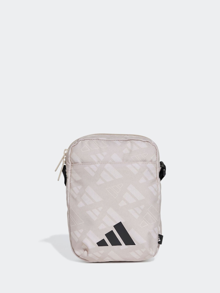 adidas תיק ארגונית עם רצועת נשיאה אלכסונית והדפס מונוכרומטי, מסדרת Linear - תמונה 1 מתוך 5