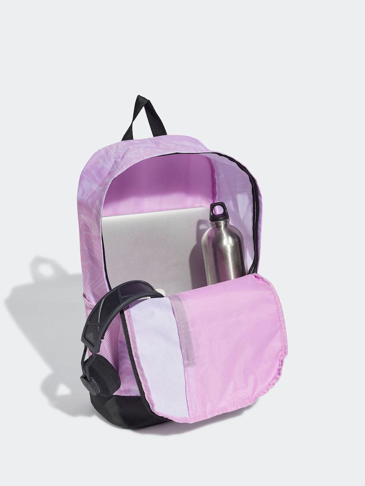 adidas Purple Linear Graphic Backpack - Image 3 of 3
