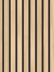 Hoopla Walls Ash Wood Slat A4 Wallpaper Sample - Image 1 of 1