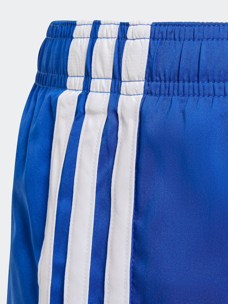 adidas Blue 3 Stripes Swim Shorts - Image 5 of 5