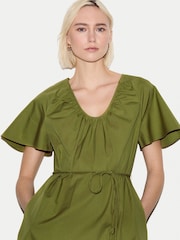 Jigsaw Cotton Lyocell Mini Dress - תמונה 2 מתוך 5
