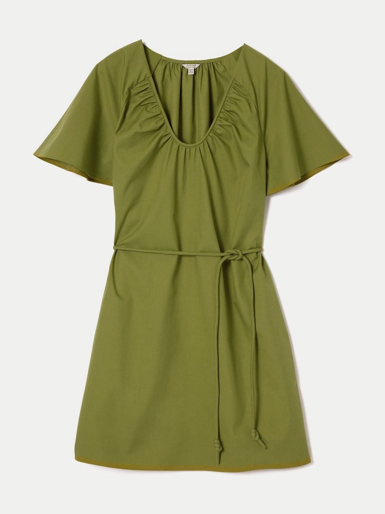 Jigsaw Cotton Lyocell Mini Dress - תמונה 5 מתוך 5