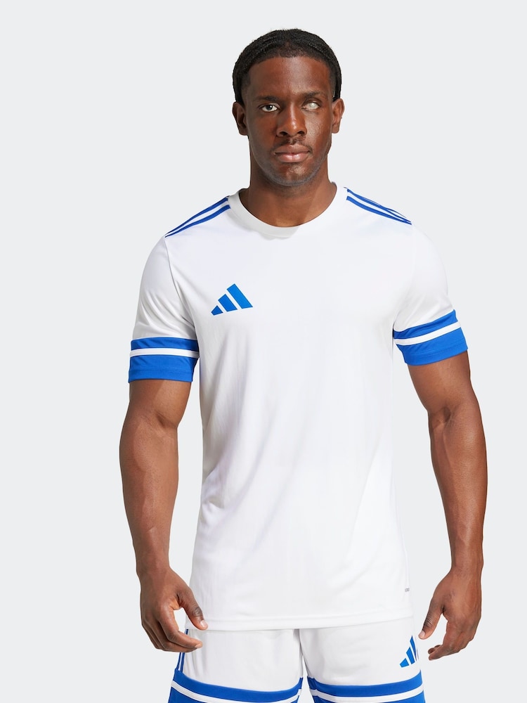 adidas White Squadra 25 T-Shirt - Image 1 of 6 adidas White Squadra 25 T-Shirt - Image 1 of 6
