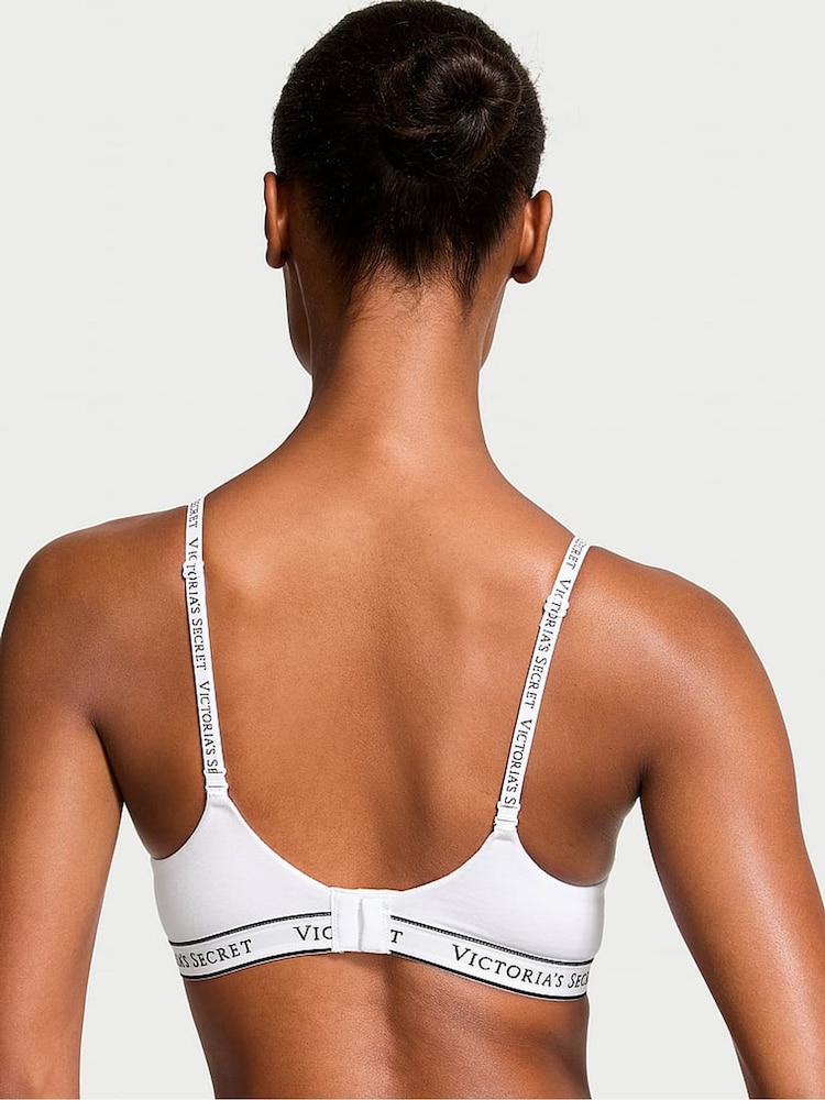 Victoria's Secret White Logo Band Non Wired Lightly Lined Bra - Image 2 of 3
