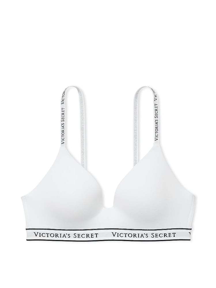 Victoria's Secret White Logo Band Non Wired Lightly Lined Bra - Image 3 of 3