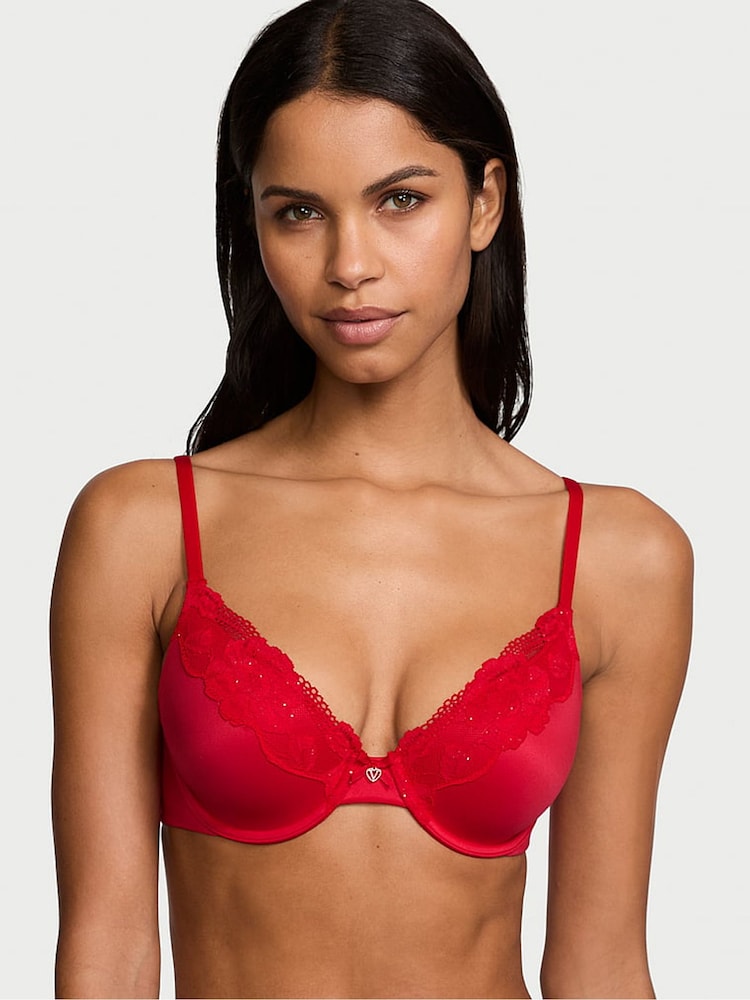 Victoria's Secret Lipstick Red Full Cup Bra - Image 1 of 3 Victoria's Secret Lipstick Red Full Cup Bra - Image 1 of 3