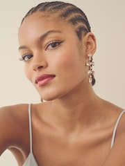 Rose - Tone Jewelled Drop Earrings - Image 1 of 4