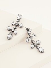 Gunmetal Tone Jewelled Drop Earrings Made With Recycled Iron - Image 4 of 4