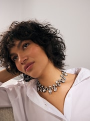 Gunmetal Jewelled Collar Necklace Made With Recycled Iron - Image 1 of 4