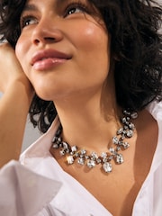 Gunmetal Jewelled Collar Necklace Made With Recycled Iron - Image 2 of 4
