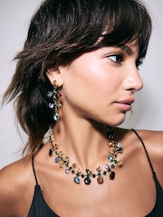 Wielokolorowy - Jewelled Collar Necklace Made With Recycled Iron - Image 4 of 6