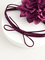 Burgundy Red Corsage Choker Necklace - Image 6 of 6