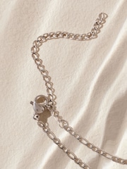 Silver Tone Stainless Steel Hammered Disc Necklace - Image 8 of 8