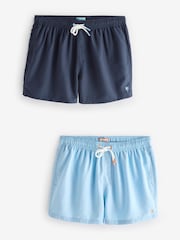 Light Blue/Navy Blue Essential Swim Shorts 2 Pack - Image 1 of 13