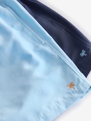 Light Blue/Navy Blue Essential Swim Shorts 2 Pack - Image 13 of 13