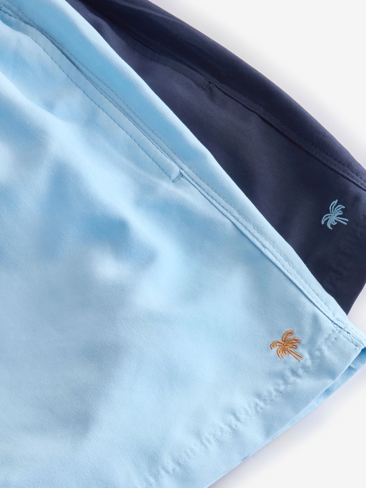 Light Blue/Navy Blue Essential Swim Shorts 2 Pack - Image 13 of 13