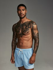 Light Blue/Navy Blue Essential Swim Shorts 2 Pack - Image 7 of 13