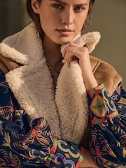 Brown Faux Shearling Gilet - Image 3 of 7