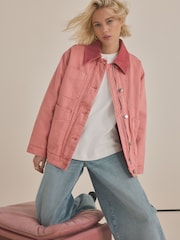 Pink Corduroy Collar Jacket - Image 3 of 7