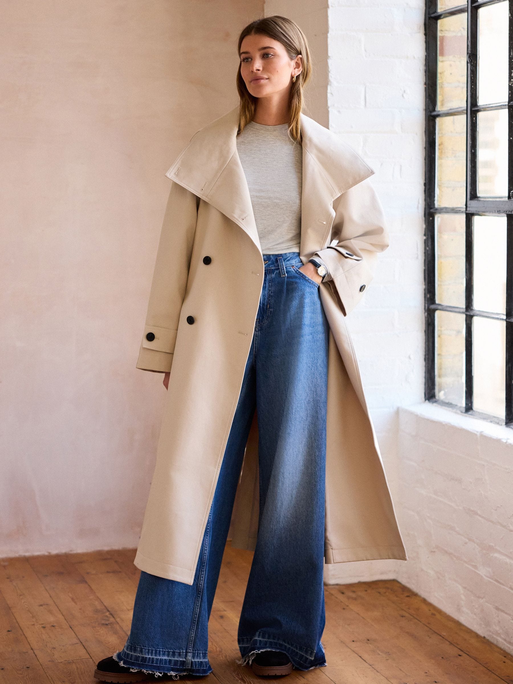 TEN×Ronherman Simple Chic Coat ネイビー XS