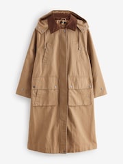 Camel Waxy Look Rain Jacket - Image 6 of 11