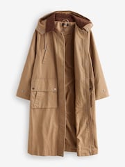Camel Waxy Look Rain Jacket - Image 7 of 11
