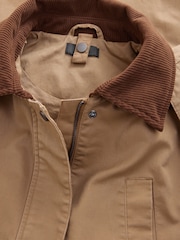Camel Waxy Look Rain Jacket - Image 8 of 11
