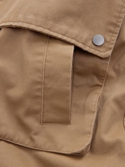 Camel Waxy Look Rain Jacket - Image 9 of 11