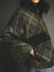 Check Quilted Corduroy Collar Jacket - Image 5 of 9