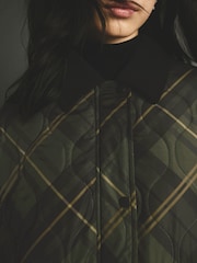 Check Quilted Corduroy Collar Jacket - Image 6 of 9