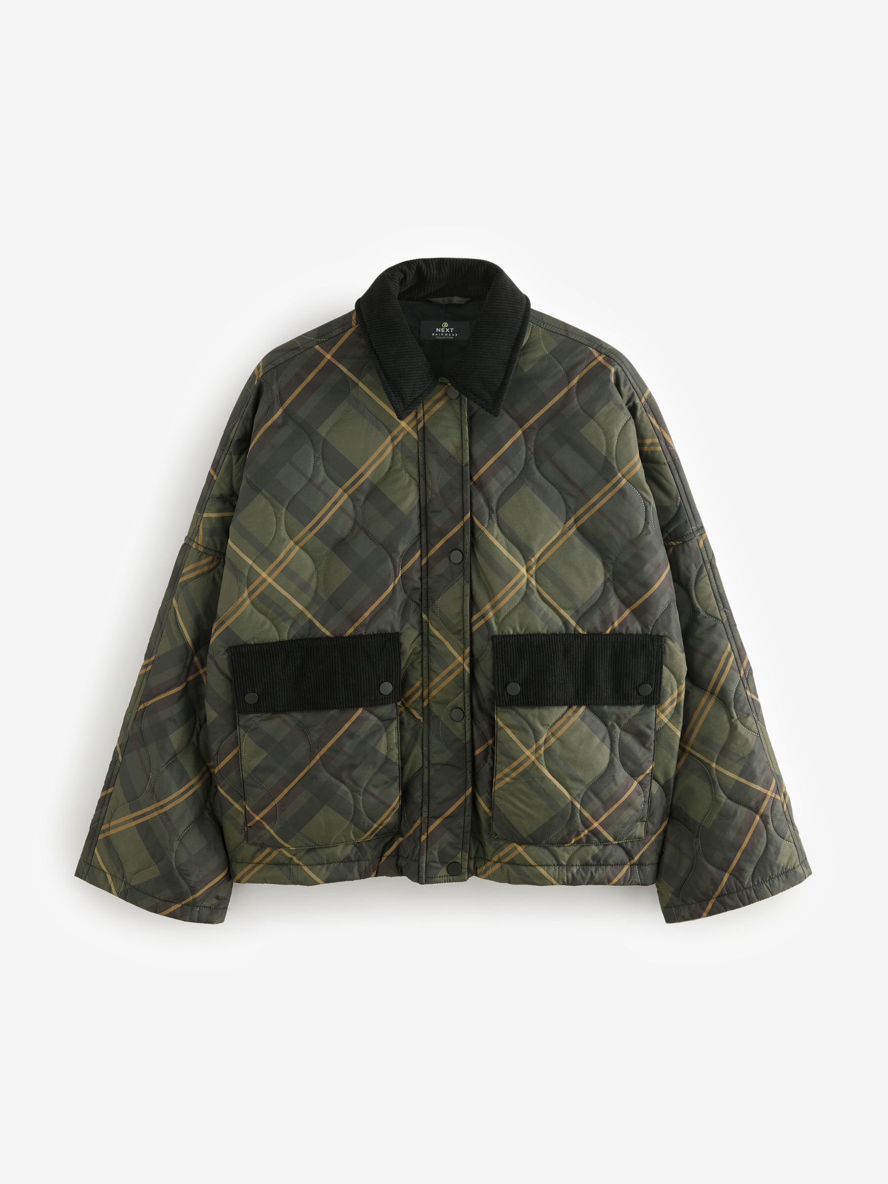 Buy Check Quilted Corduroy Collar Jacket from the Next UK online shop
