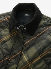 Check Quilted Corduroy Collar Jacket - Image 8 of 9