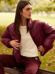 Burgundy Shower Resistant Padded Jacket - Image 2 of 10