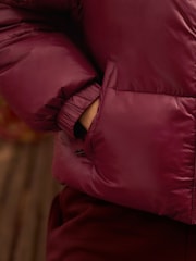 Burgundy Shower Resistant Padded Jacket - Image 5 of 10