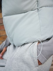 self. Blue Cropped Gilet - Image 4 of 8
