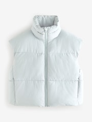 self. Blue Cropped Gilet - Image 5 of 8