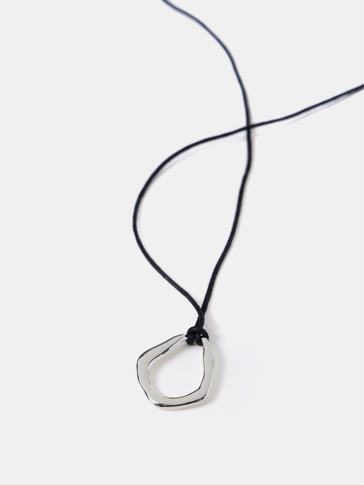 Mint Velvet Silver Tone Leather Necklace - Image 3 of 3