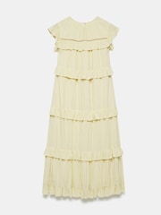 Mint Velvet Yellow Ruffle Midi Dress - Image 5 of 5