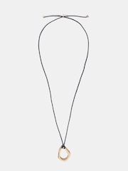 Mint Velvet Gold Tone Leather Necklace - Image 1 of 3