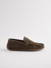 Suede Khaki/Green Standard Fit (F) Loafers - Image 4 of 7