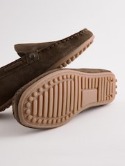 Suede Khaki/Green Standard Fit (F) Loafers - Image 5 of 7