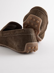 Suede Khaki/Green Standard Fit (F) Loafers - Image 6 of 7
