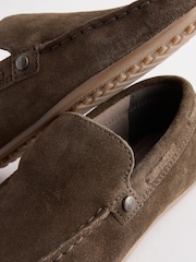 Suede Khaki/Green Standard Fit (F) Loafers - Image 7 of 7