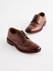 Tan Brown Lace-Up Smart Shoes - Image 1 of 6