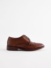 Tan Brown Lace-Up Smart Shoes - Image 2 of 6